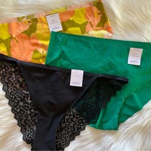AUDEN Set of 3 panties size Large